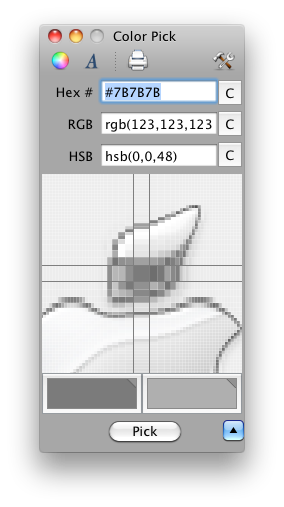 Color Pick for Mac OSX in Opperation